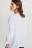 блузка oversize с рукавом 3/4 и треугольным вырезом - цвет белый - 6
