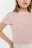 топ укороченный хлопковый из фактурного трикотажа - цвет розовый - 1