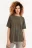 Футболка oversize с эффектом потертости - цвет зеленый - 4