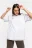 Футболка хлопковая oversize с принтованной надписью - цвет белый - 1