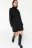платье oversize трикотажное с высоким воротом - цвет черный - 2