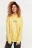 Худи хлопковая oversize с принтом и завязками на капюшоне - цвет желтый - 3