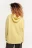 Худи хлопковая oversize с принтом и завязками на капюшоне - цвет желтый - 4