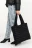 Сумка шопер дутая стеганая - цвет черный - 1