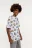 Футболка хлопковая oversize с принтом - цвет белый - 3