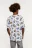 Футболка хлопковая oversize с принтом - цвет белый - 4