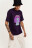 футболка хлопковая свободного кроя с принтом и надписью