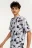Футболка хлопковая oversize с принтом - цвет белый - 2