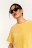 Футболка хлопковая трикотажная oversize - цвет желтый - 2