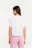 Футболка хлопковая oversize с мелким принтом - цвет белый - 4