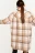 Куртка-рубашка фланелевая oversize в клетку - цвет бежевый - 5