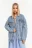 куртка джинсовая oversize с принтом на спине - цвет голубой - 2