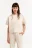 Футболка oversize из искусственной замши - цвет бежевый - 2