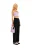 Джинсы wide leg с хлястиками на поясе - цвет черный - 6