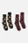 носки хлопковые с новогодним принтом (набор из двух пар)