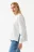 Хлопковый свитшот базовый oversize - цвет белый - 3