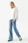 Хлопковый свитшот базовый oversize - цвет белый - 4