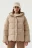 Куртка стеганая oversize с капюшоном - цвет бежевый - 1