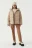 Куртка стеганая oversize с капюшоном - цвет бежевый - 4