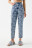 джинсы mom с цветочным принтом