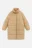 Пальто стеганое oversize с воротником-стойкой - цвет бежевый - 7