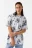 Футболка хлопковая oversize с принтом - цвет белый - 1