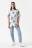 Футболка хлопковая oversize с принтом - цвет белый - 4