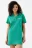 Платье-футболка мини с воротником поло - цвет зеленый - 1
