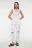 Джинсы mom-fit с рваными краями и коленями - цвет белый - 4