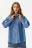Рубашка джинсовая oversize - цвет голубой - 1