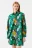 Рубашка хлопковая oversize с принтом - цвет зеленый - 1