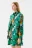 Рубашка хлопковая oversize с принтом - цвет зеленый - 2