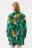 Рубашка хлопковая oversize с принтом - цвет зеленый - 3