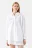 Рубашка хлопковая oversize с принтом - цвет белый - 1