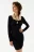 Платье облегающее с завязками на шее - цвет черный - 7