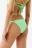 Трусики-танга купальные со шнуровкой на талии - цвет зеленый - 5