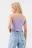 Майка CROPTOP хлопковая на тонких бретелях - цвет сиреневый - 3