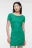 Платье-футболка мини хлопковое облегающее - цвет зеленый - 1