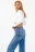 Джинсы wide leg с обрезанными краями - цвет голубой - 7