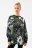 Лонгслив oversize хлопковый с принтом - цвет черный - 1
