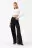 Джинсы wide leg с обрезанными краями - цвет черный - 4