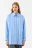 Рубашка oversize удлиненная - цвет голубой - 1