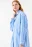 Рубашка oversize удлиненная - цвет голубой - 8