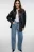Рубашка oversize из искусственной кожи с нагрудными карманами - цвет черный - 8