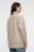 Рубашка oversize из искусственной кожи с нагрудными карманами - цвет бежевый - 4