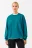 Свитшот хлопковый oversize с принтом - цвет зеленый - 1