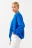 Свитшот хлопковый oversize с принтом - цвет синий - 2