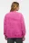 Свитшот хлопковый oversize с принтом - цвет розовый - 3