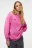 Свитшот хлопковый oversize с принтом - цвет розовый - 8