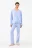 Рубашка пижамная вискозная oversize - цвет голубой - 4